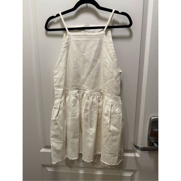 Jacquie the Label Francesca Denim Mini Dress in White Brunch Summer size S NWT - Picture 6 of 7